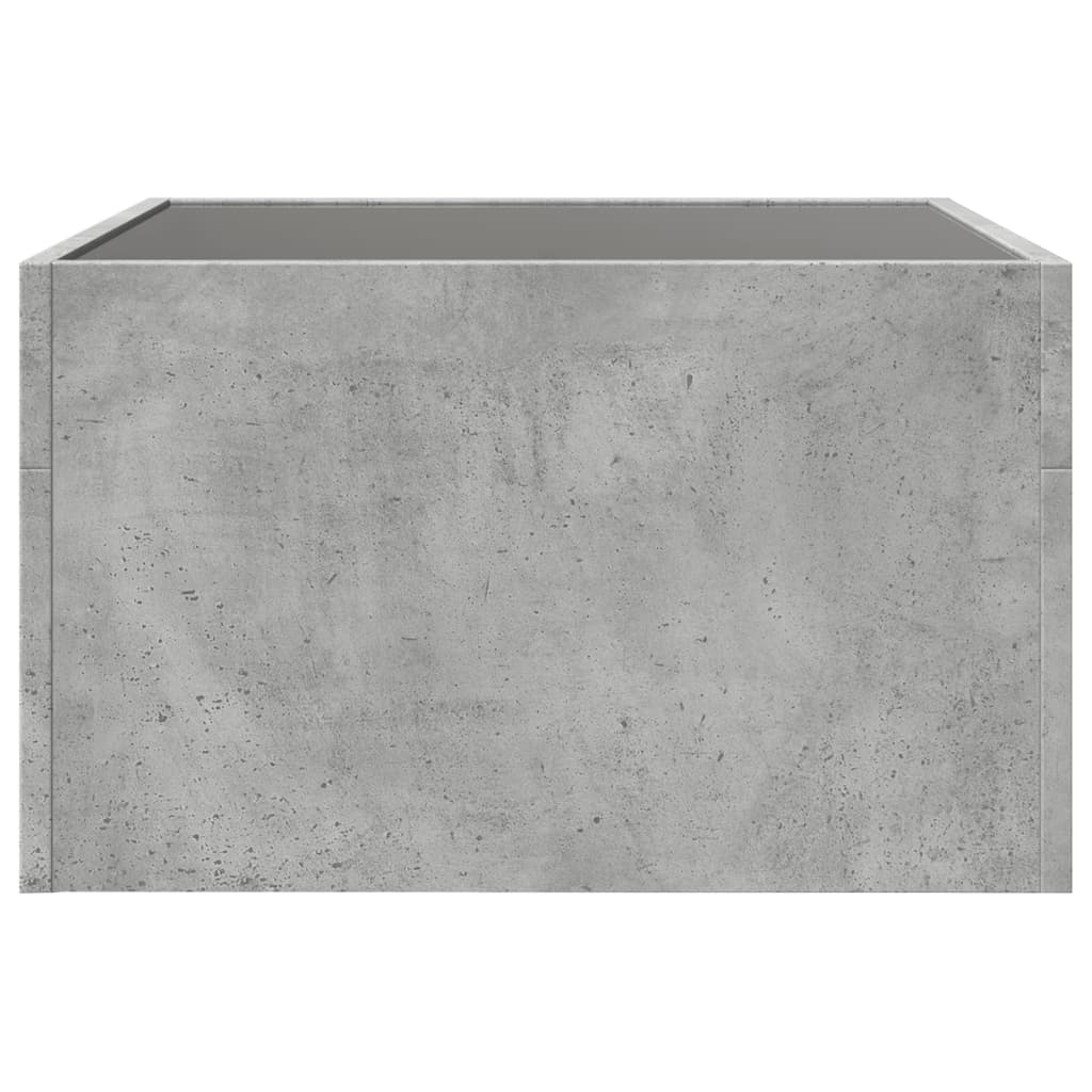 Mesa de centro luzes LED Infinity 90x50x50 cm branco
