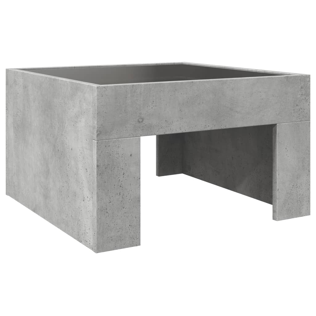 Mesa de centro luzes LED Infinity 90x50x50 cm branco