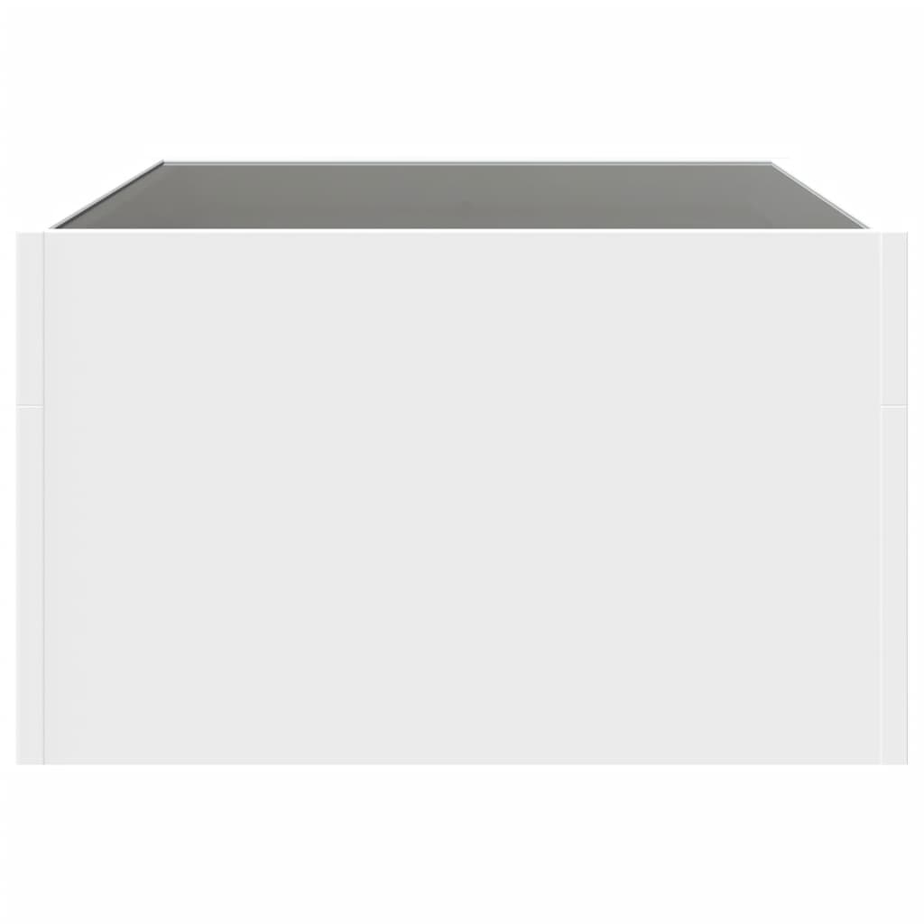Mesa de centro luzes LED Infinity 90x50x50 cm branco