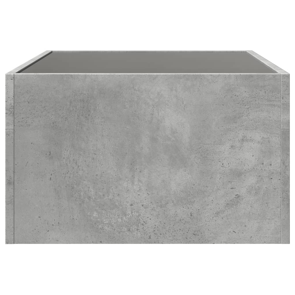 Mesa de centro luzes LED Infinity 90x50x50 cm branco