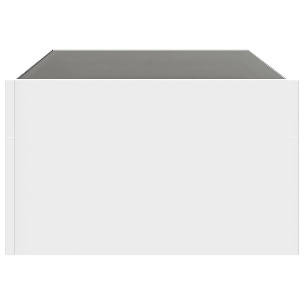 Mesa de centro luzes LED Infinity 90x50x50 cm branco