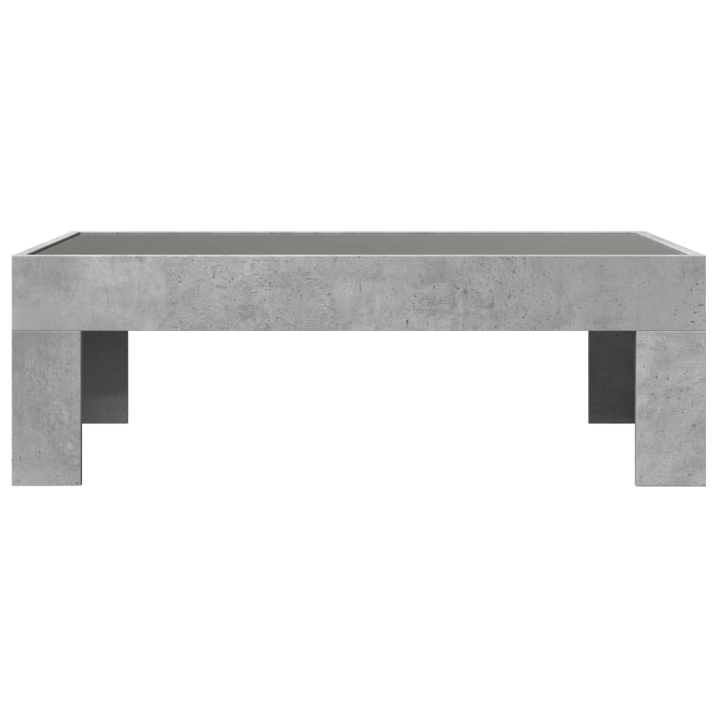 Mesa de centro luzes LED Infinity 90x50x50 cm branco