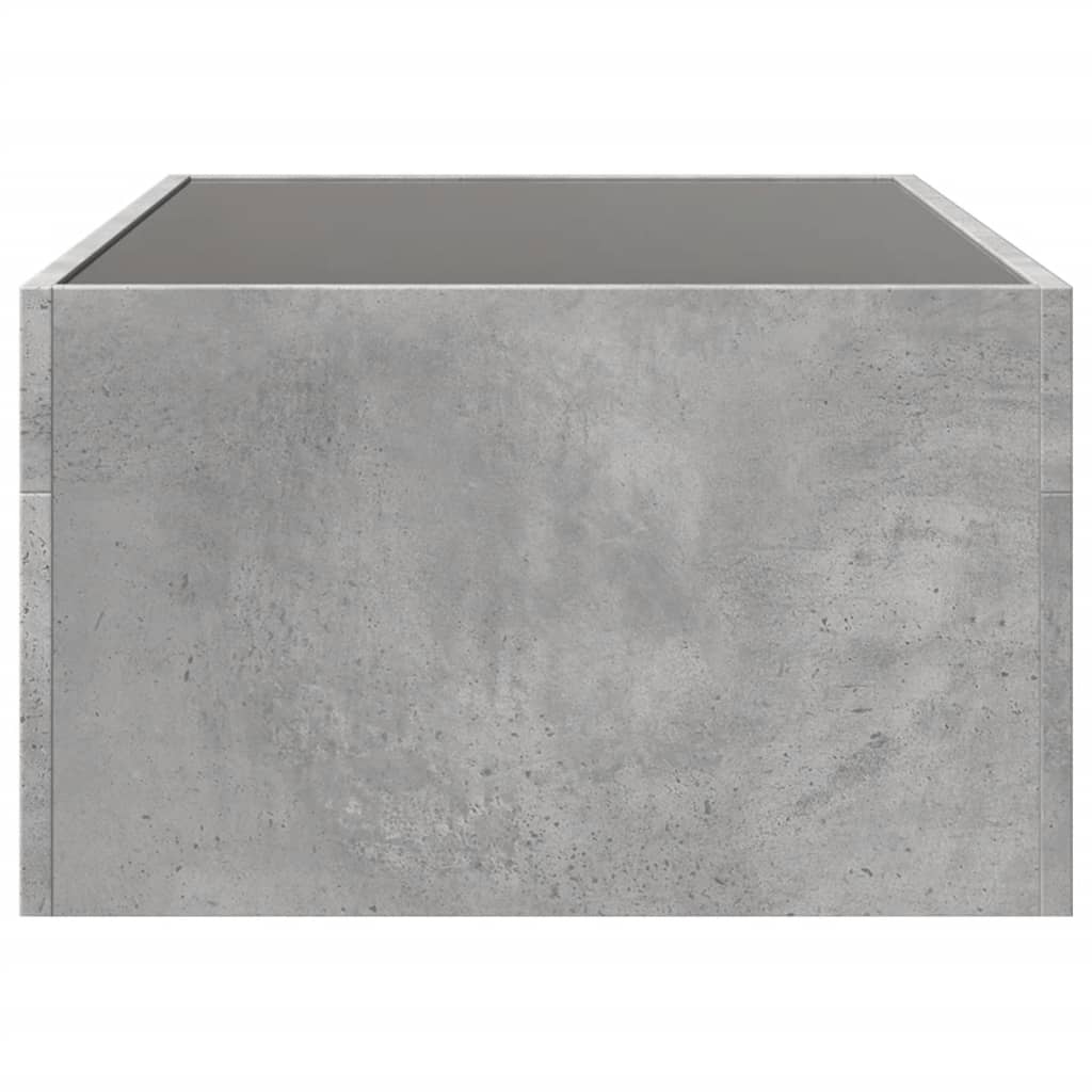 Mesa de centro luzes LED Infinity 90x50x50 cm branco