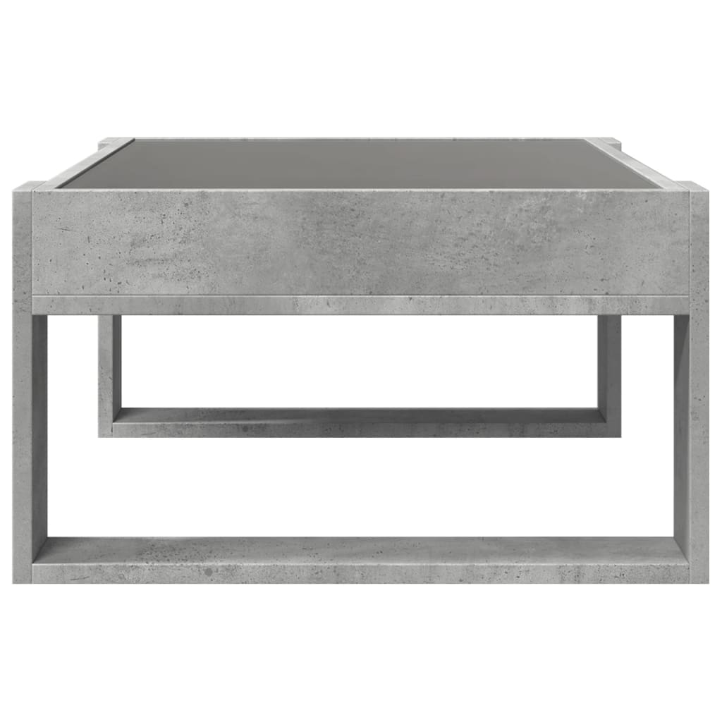 Mesa de centro luzes LED Infinity 90x50x50 cm branco