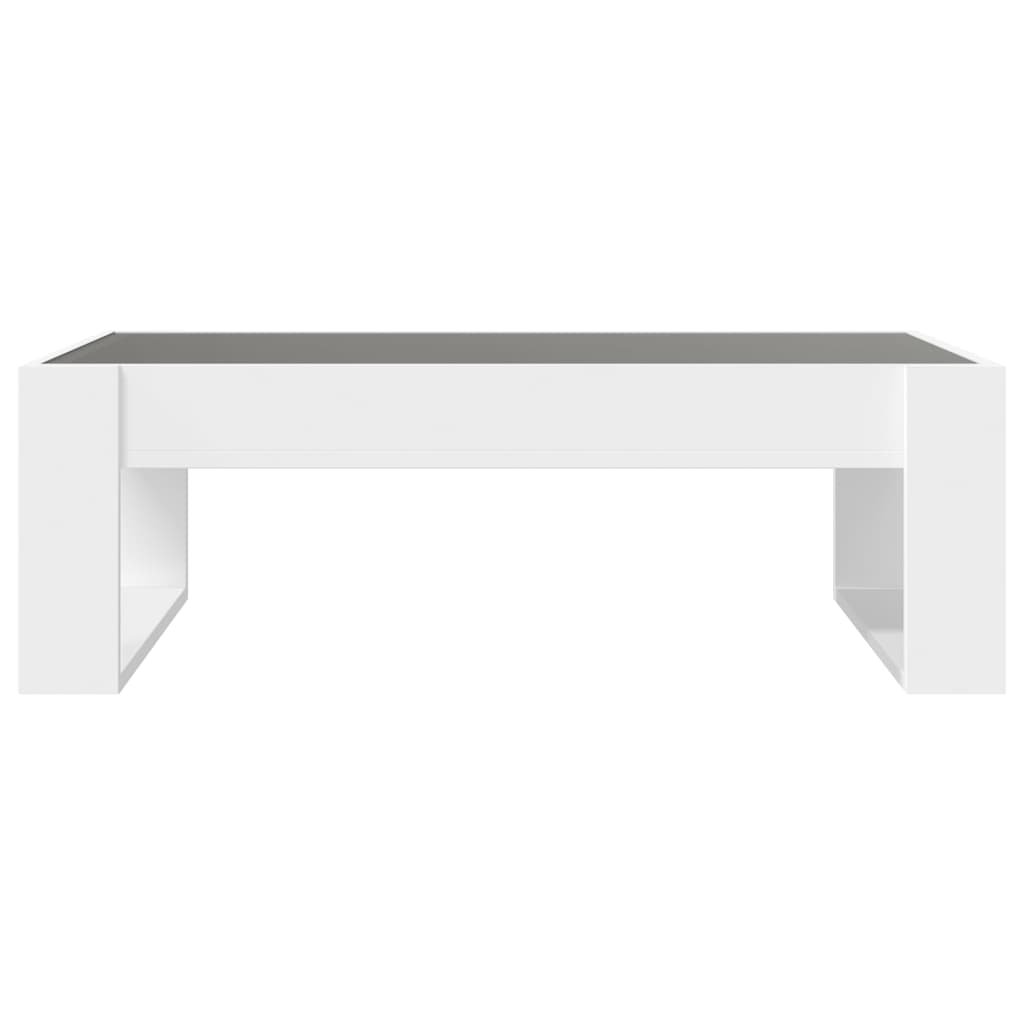 Mesa de centro luzes LED Infinity 90x50x50 cm branco