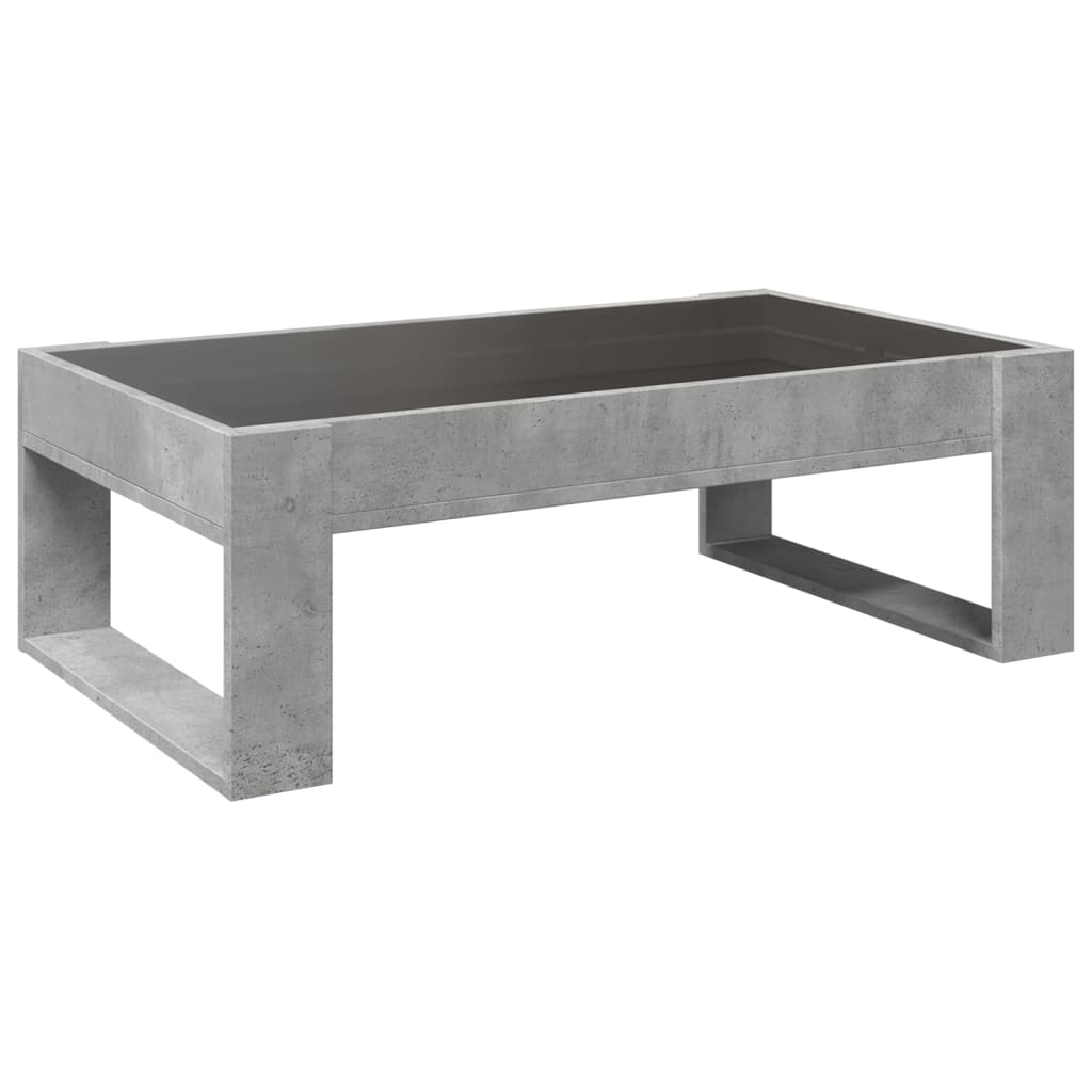 Mesa de centro luzes LED Infinity 90x50x50 cm branco