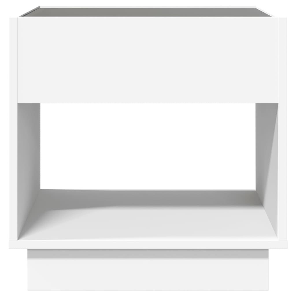 Mesa de centro luzes LED Infinity 90x50x50 cm branco