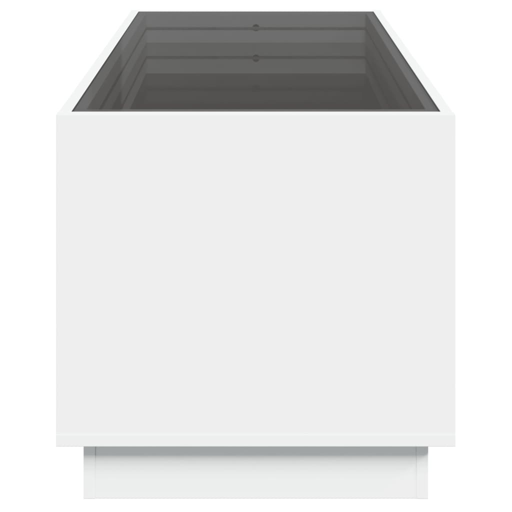 Mesa de centro luzes LED Infinity 90x50x50 cm branco