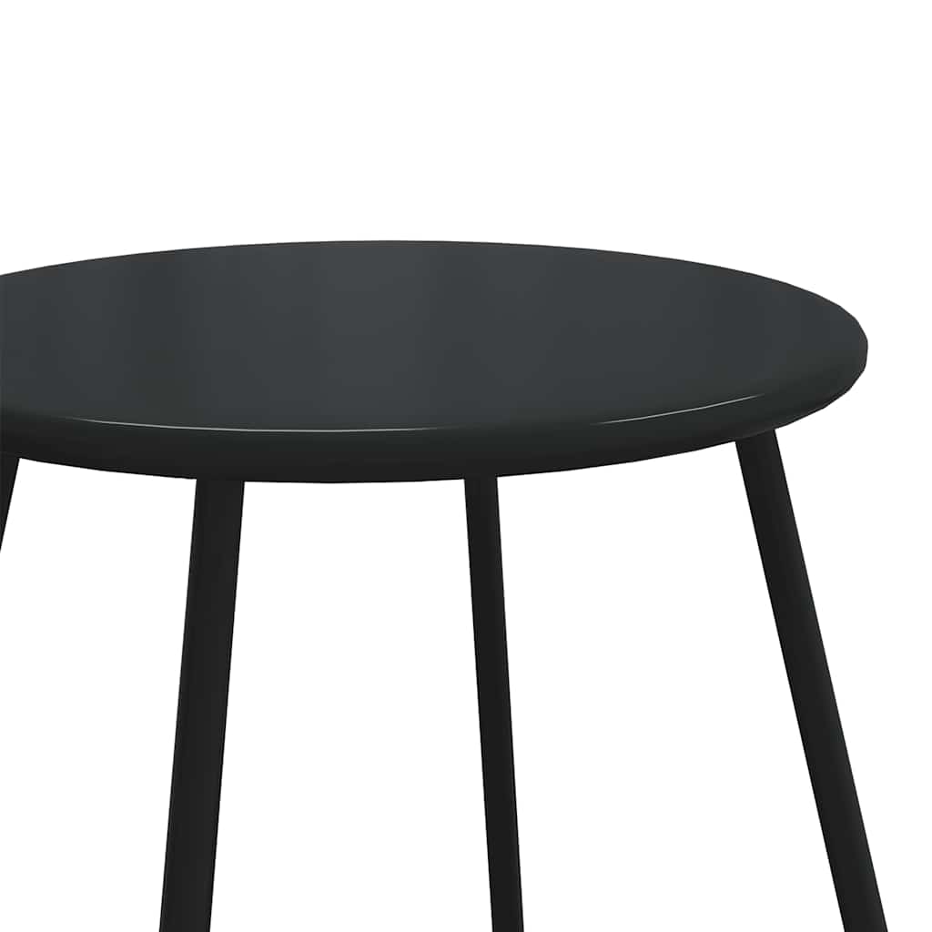 5 pcs conjunto mobiliário de varanda com almofadões aço preto