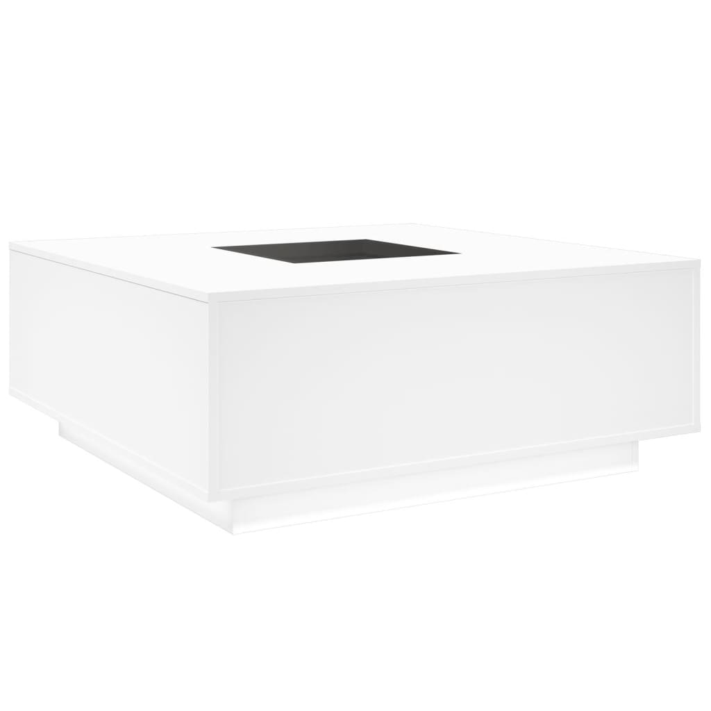 Mesa de centro luzes LED Infinity 100x100x40 cm branco