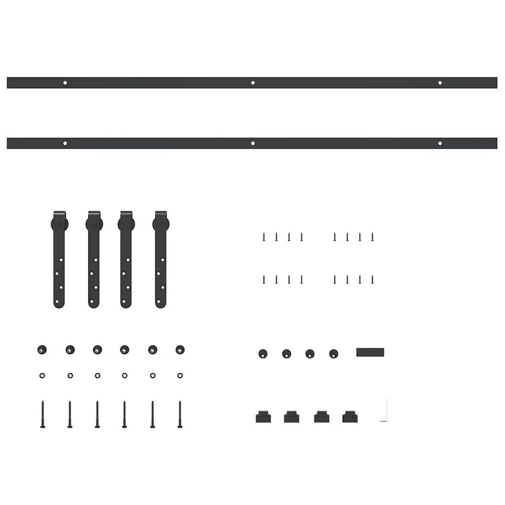 Kit para armário deslizante aço carbono 213 cm