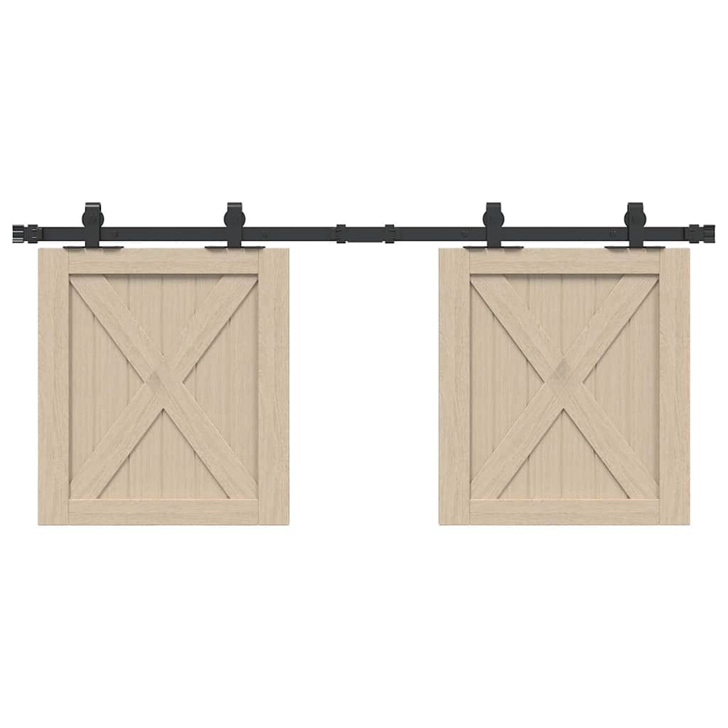 Kit p/ porta de armário deslizante 122 cm aço carbono