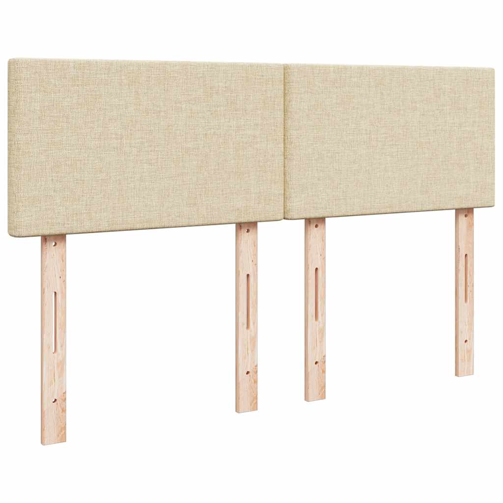 Cama com molas/colchão 140x190 cm tecido cor creme