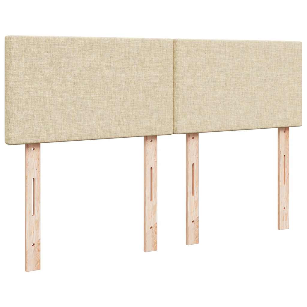 Cama com molas/colchão 140x190 cm tecido cor creme