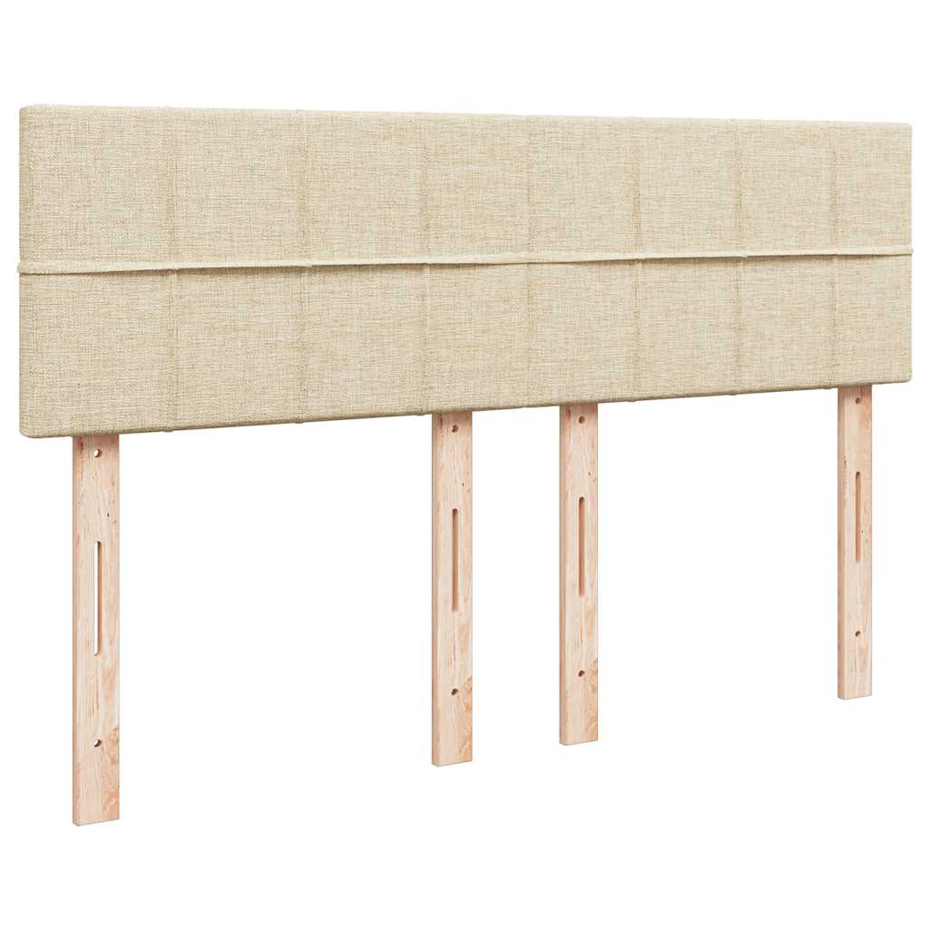 Cama com molas/colchão 140x190 cm tecido cor creme