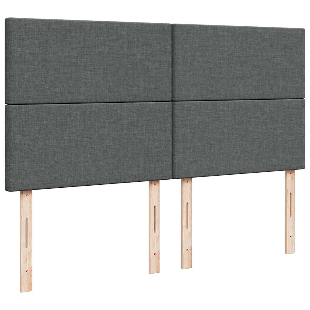 Cama com molas/colchão 180x200 cm tecido cinzento-escuro