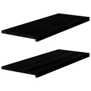 Soleiras da janela 2 pcs 100x40x2 cm carvalho castanho-escuro