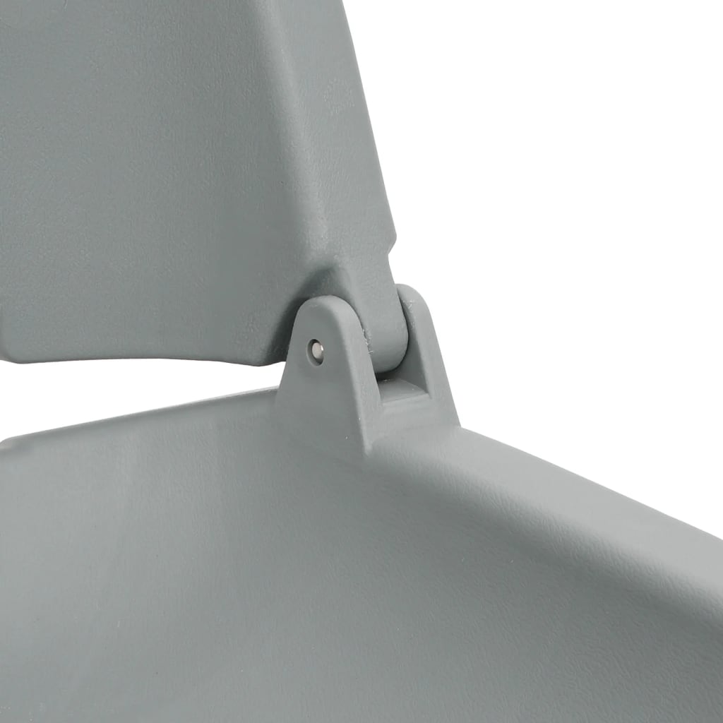 2 pcs conj. assento barco dobrável s/ almofada 48x51x41cm cinza