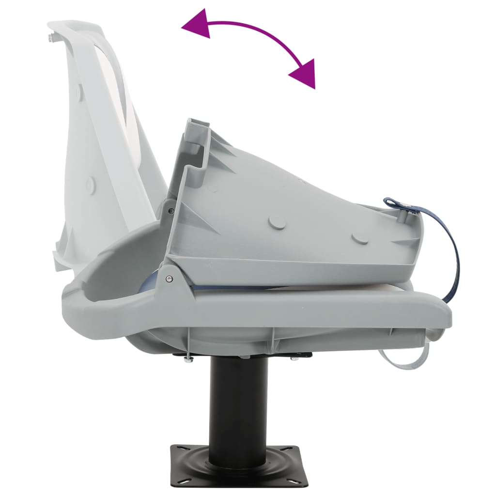 2 pcs conjunto assento barco dobrável 48x51x41 cm azul e branco