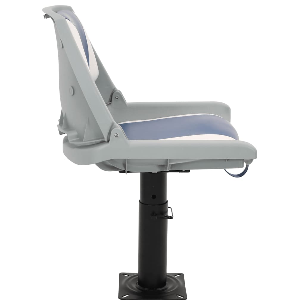 2 pcs conjunto assento barco dobrável 48x51x41 cm azul e branco