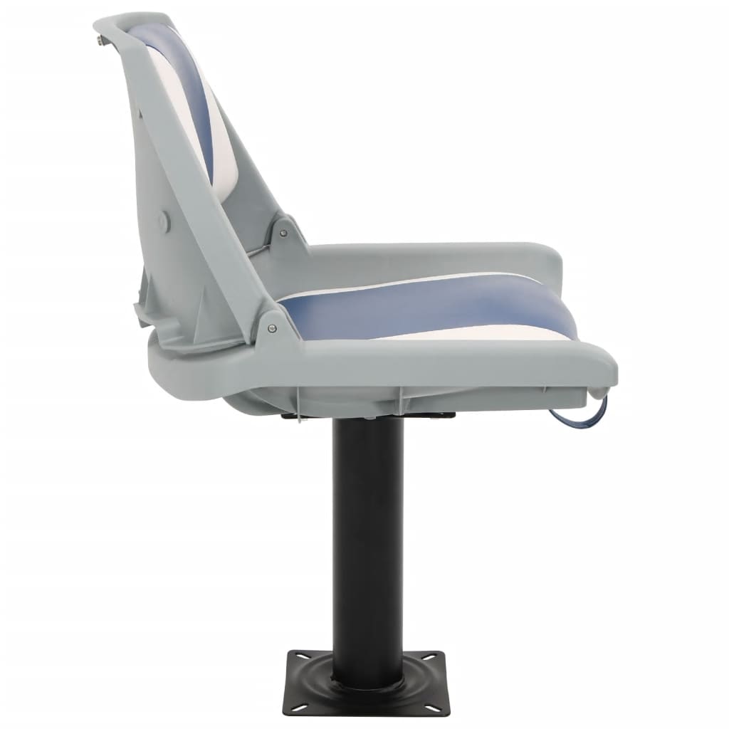 4 pcs conjunto assento barco dobrável 48x51x41 cm azul e branco