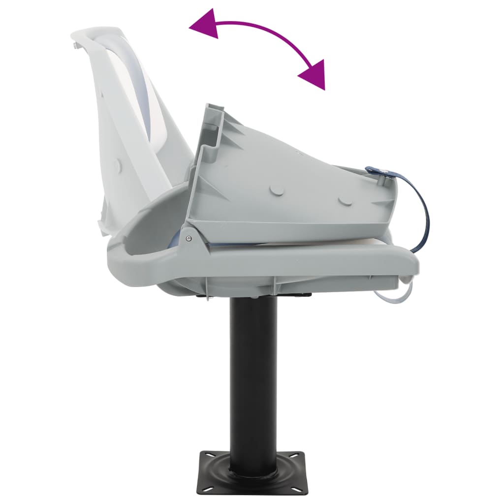 4 pcs conjunto assento barco dobrável 48x51x41 cm azul e branco