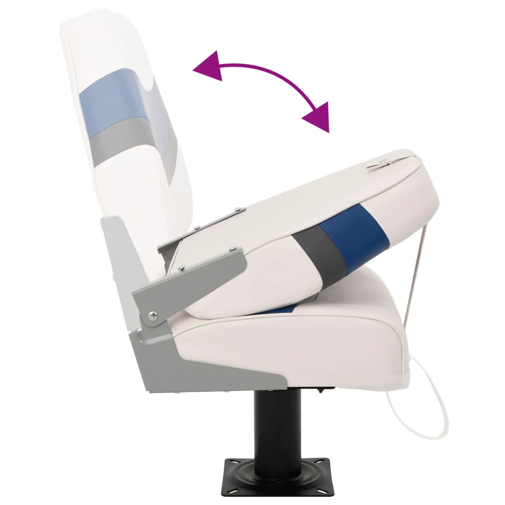 2 pcs conjunto assento de barco dobrável com encosto alto