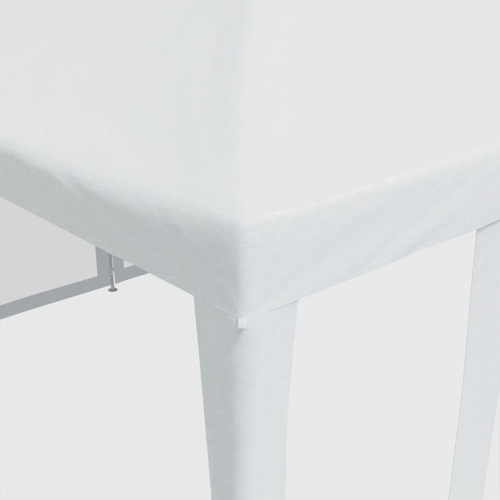 Tenda p/ festas c/ 10 paredes laterais malha 6x4 m PEAD branco