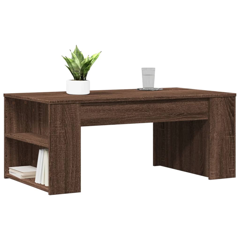 Mesa centro 102x55x42 cm derivados de madeira carvalho castanho