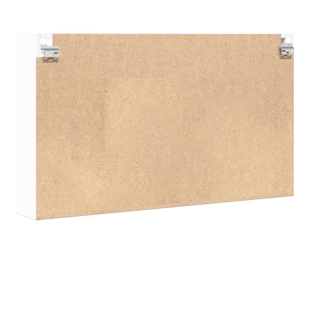 Armário vitrine 100x15x58 cm derivados de madeira branco