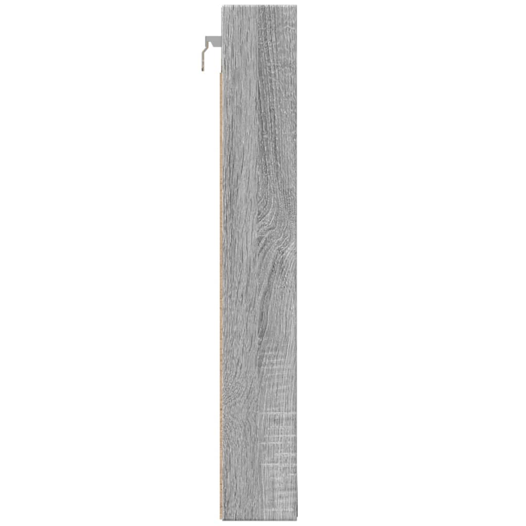 Armário vitrine 100x8,5x58 cm derivados de madeira cinza sonoma