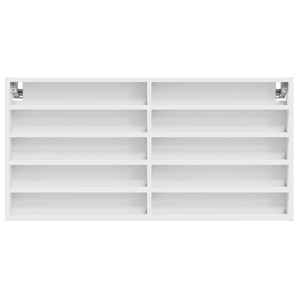 Armário vitrine 100x8,5x50 cm derivados de madeira branco