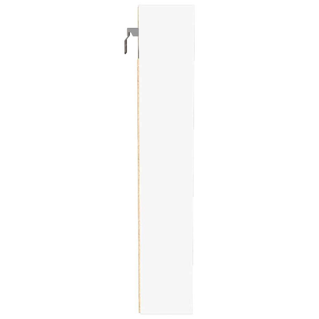 Armário vitrine 100x8,5x50 cm derivados de madeira branco