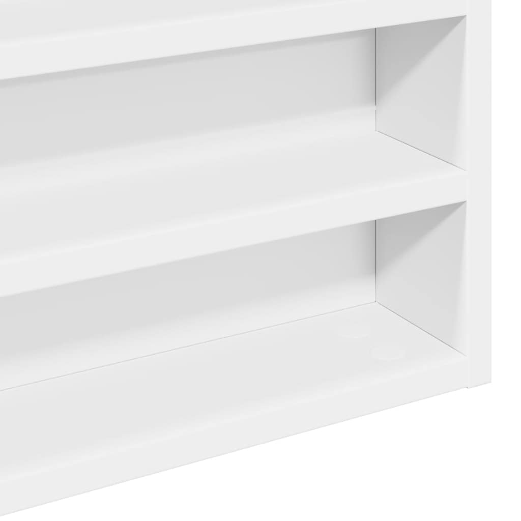 Armário vitrine 100x8,5x50 cm derivados de madeira branco