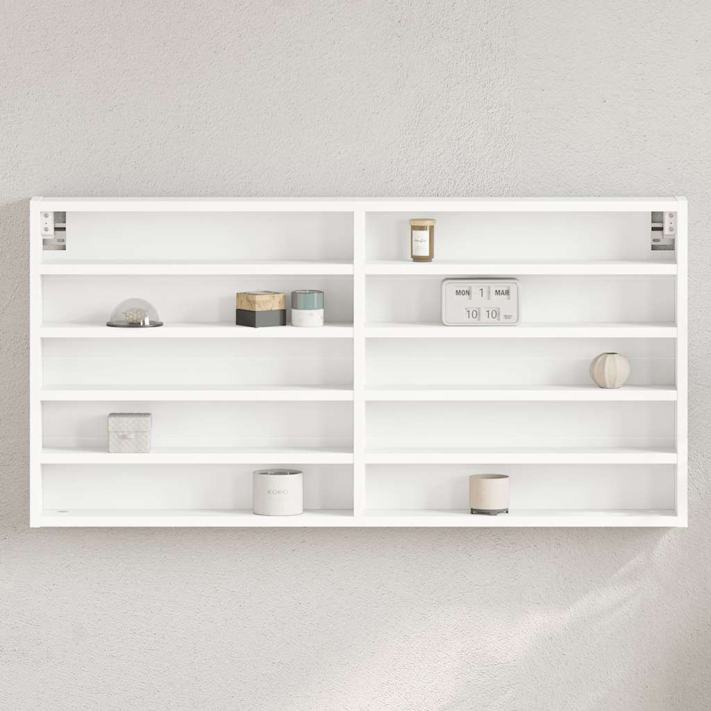 Armário vitrine 100x8,5x50 cm derivados de madeira branco