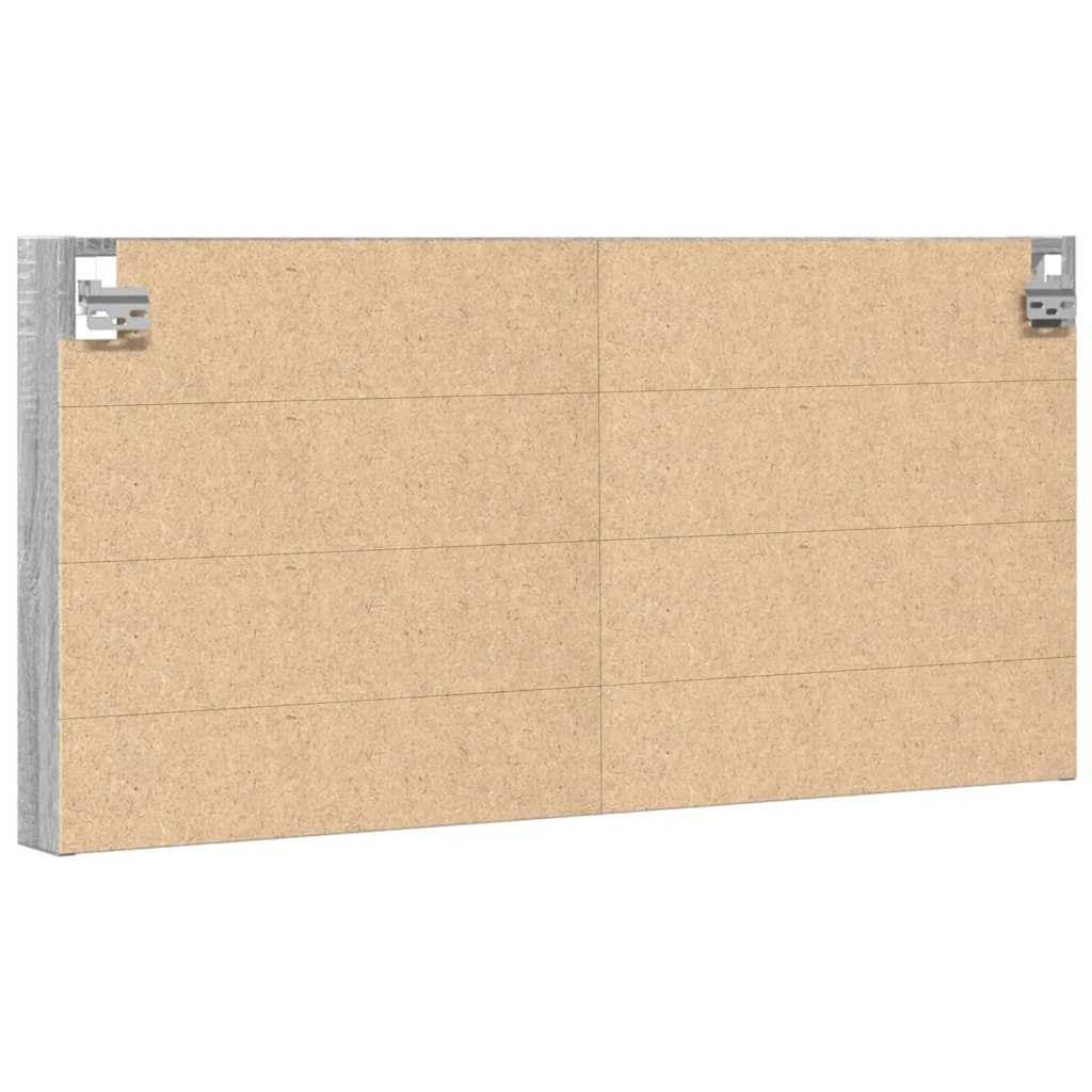 Armário vitrine 100x8,5x50 cm derivados de madeira cinza sonoma