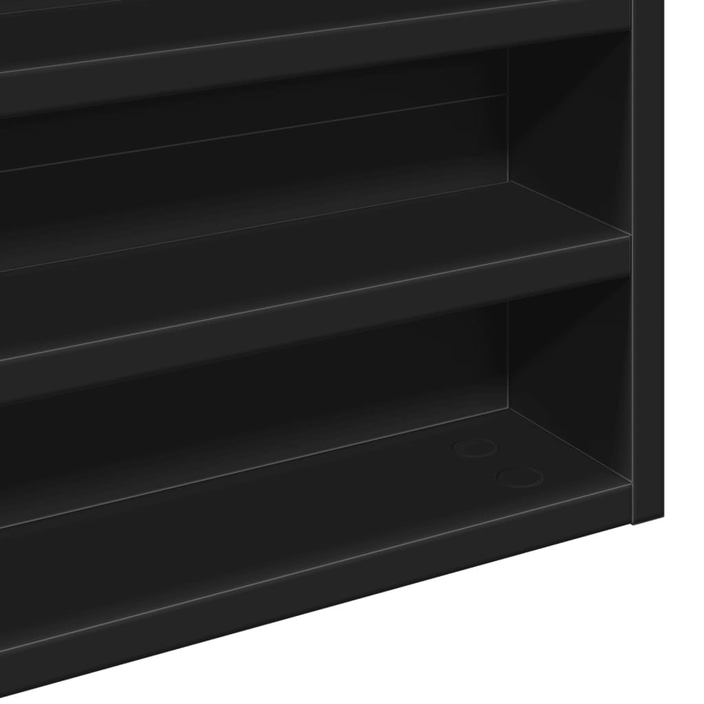 Armário vitrine 80x8,5x58 cm derivados de madeira preto