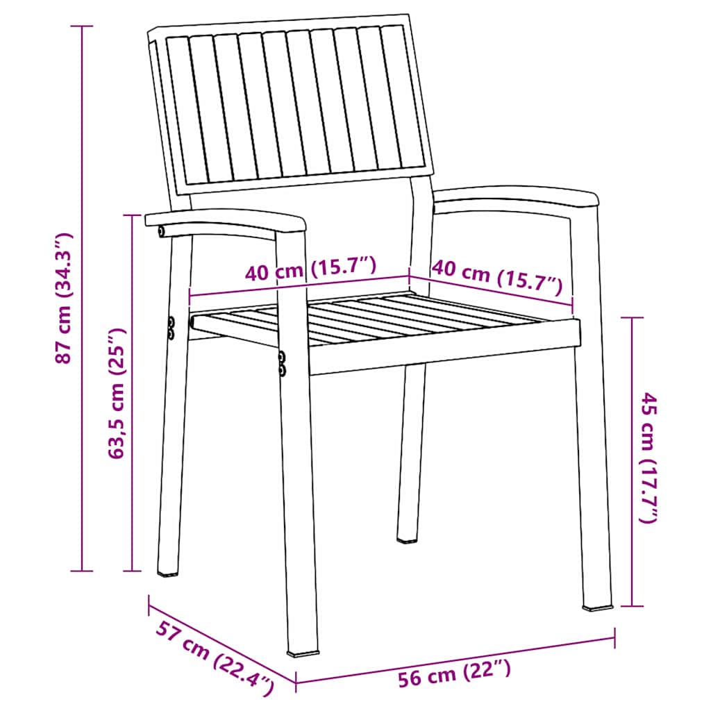 Conjunto de Jantar para Jardim 7 pcs Preto e castanho