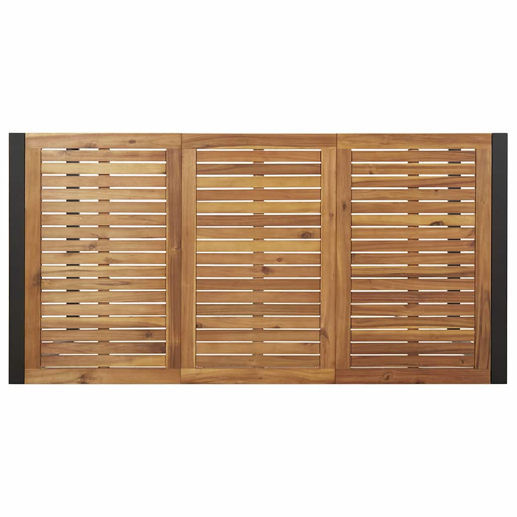 Conjunto de Jantar para Jardim 7 pcs Preto e castanho