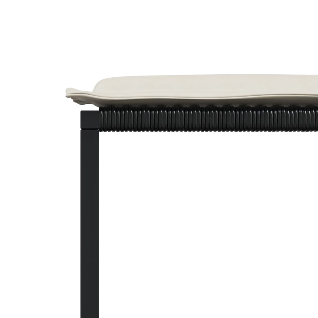 13 pcs conjunto de jantar p/jardim com almofadões vime PE preto