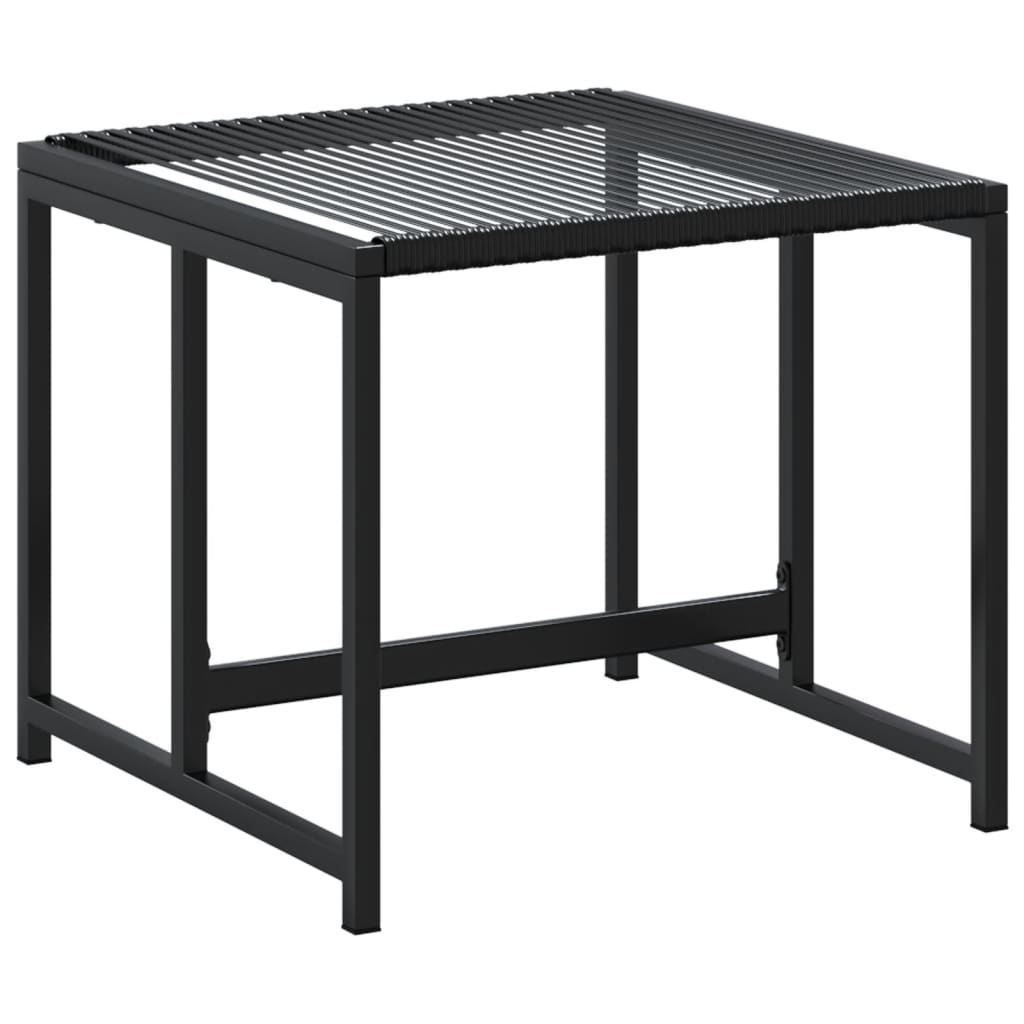 11 pcs conjunto de jantar para jardim vime PE preto