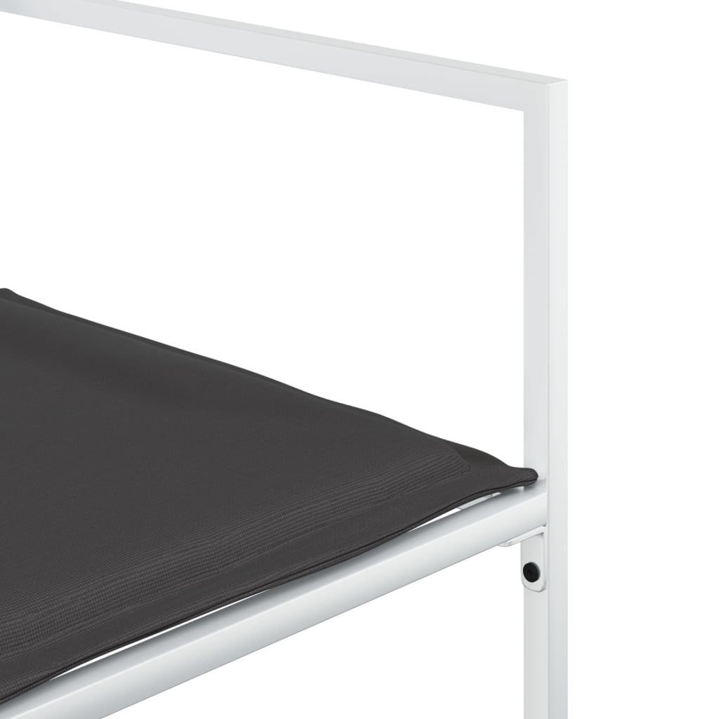 11 pcs conj. de jantar p/ jardim c/ almofadões textilene branco