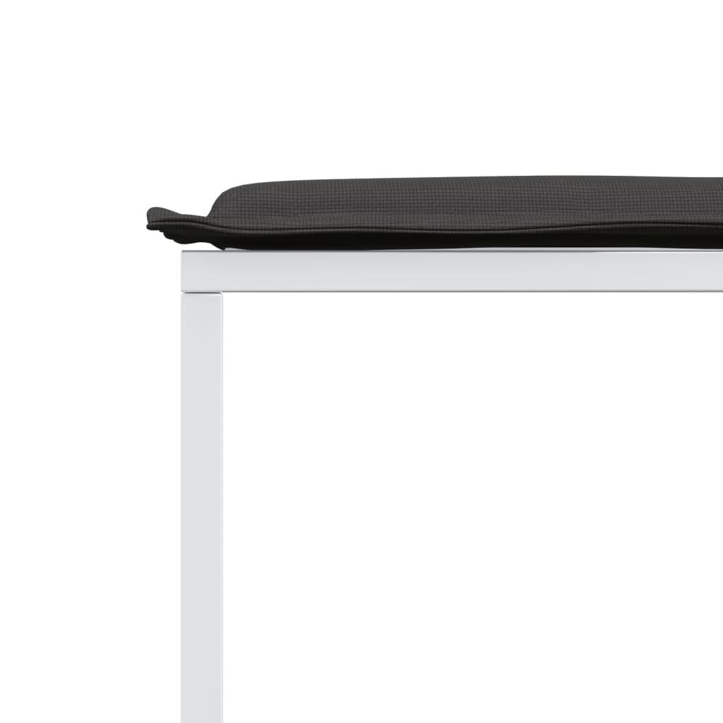 11 pcs conj. de jantar p/ jardim c/ almofadões textilene branco