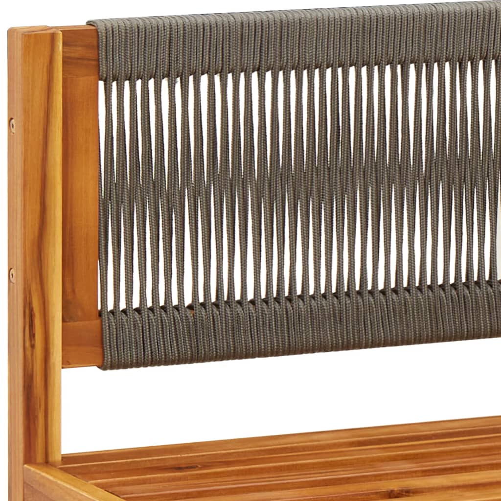 Conjunto de sofás de jardim  de 6 peças com almofadas de madeira de acácia e corda