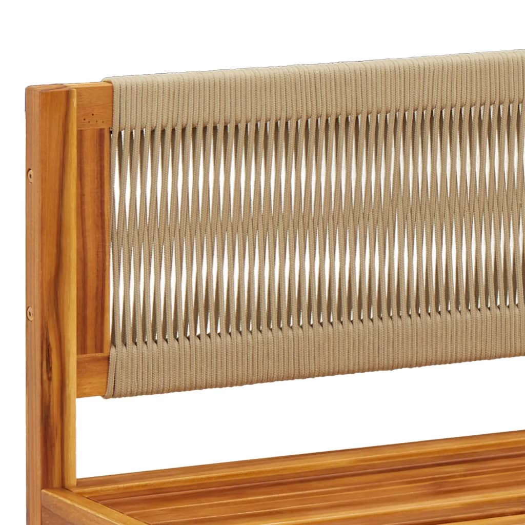 Sofás de canto de jardim  com almofadas 2 peças madeira acácia e corda