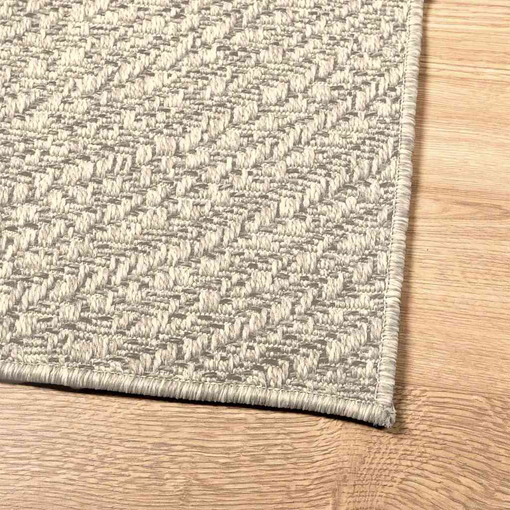Tapete ZIZUR creme 80x200cm aspeto de juta interior e exterior