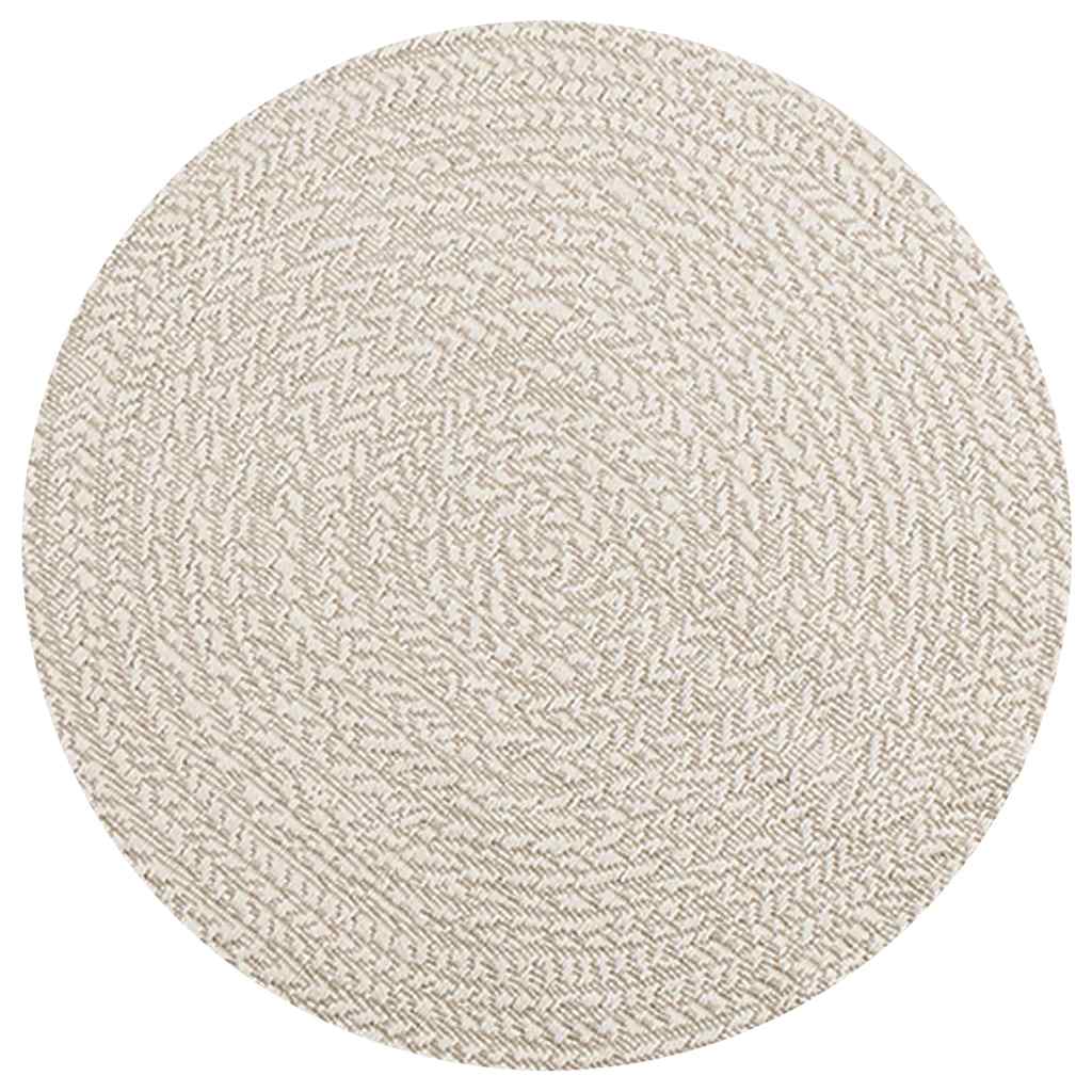 Tapete ZIZUR creme Ø 90 cm aspeto de juta interior e exterior