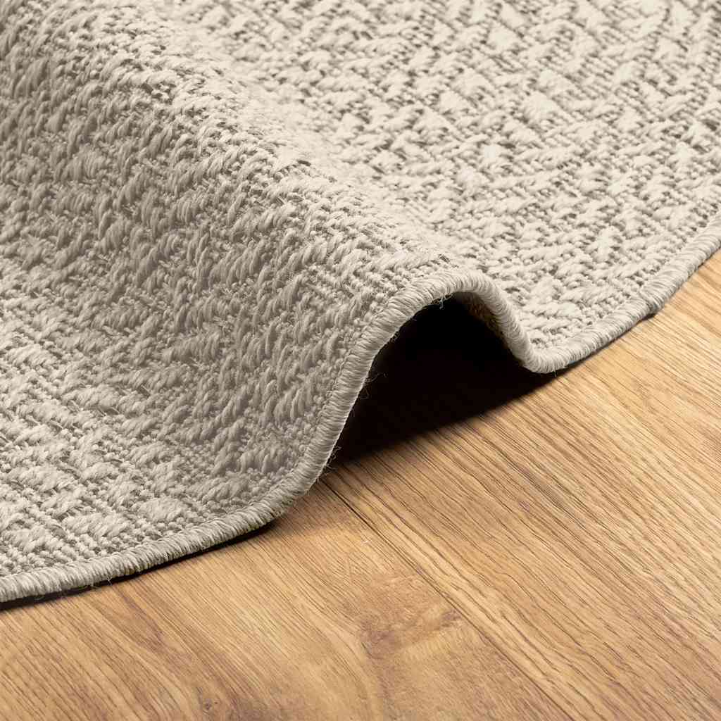 Tapete ZIZUR creme Ø 90 cm aspeto de juta interior e exterior