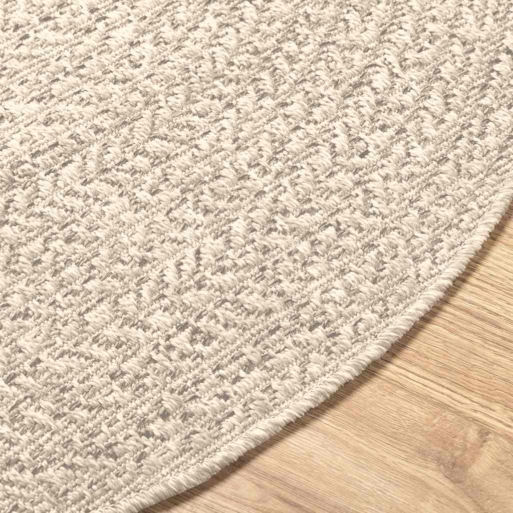 Tapete ZIZUR creme Ø 90 cm aspeto de juta interior e exterior