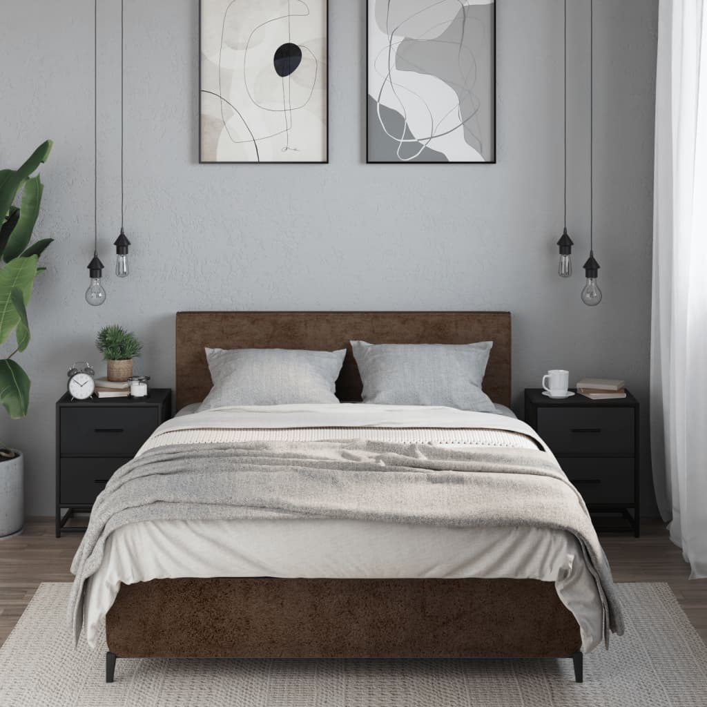 Mesas de cabeceira 2 pcs derivados de madeira cinzento sonoma